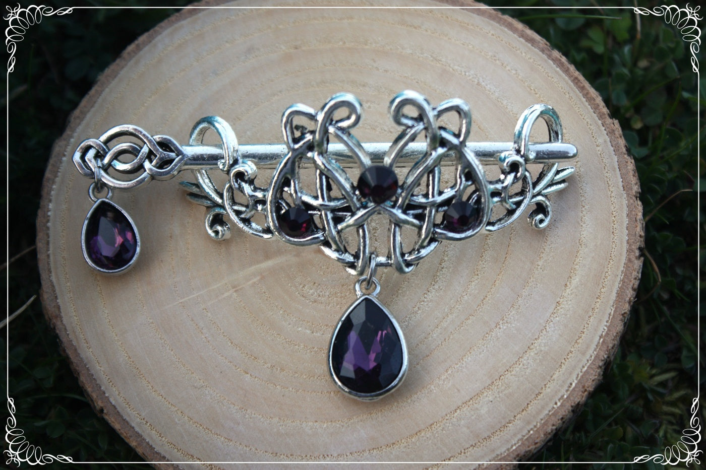 Petite barrette épingle à cheveux elfique celtique