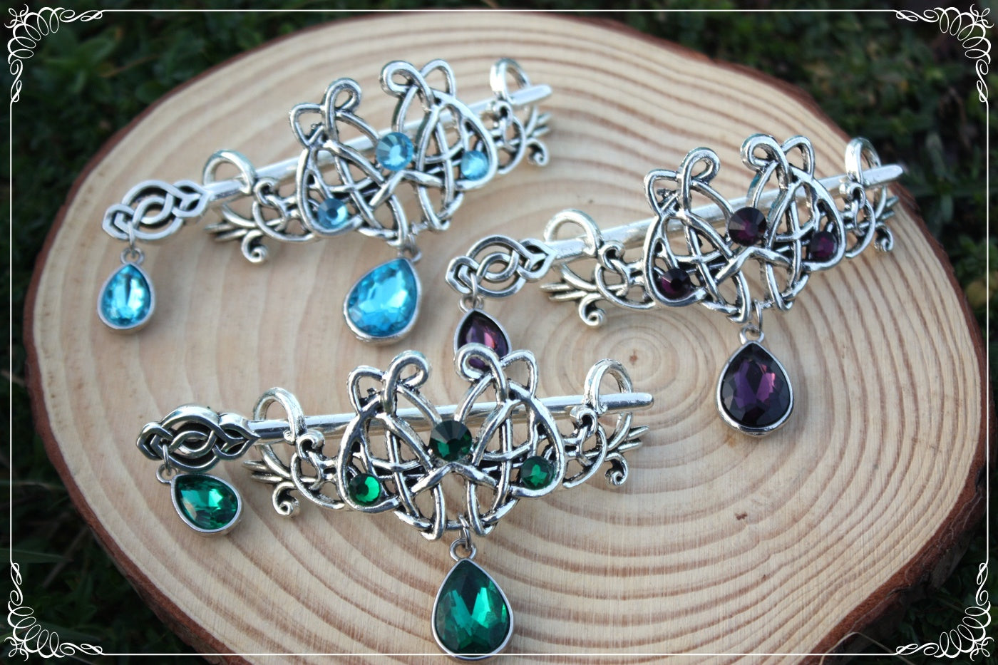 Petite barrette épingle à cheveux elfique celtique