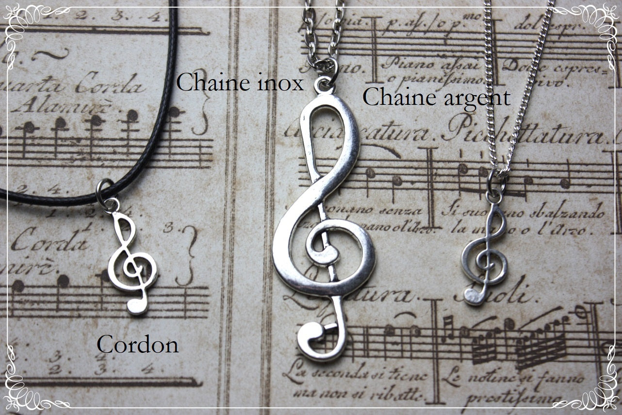 Boucles d'oreilles et pendentifs "Musique"