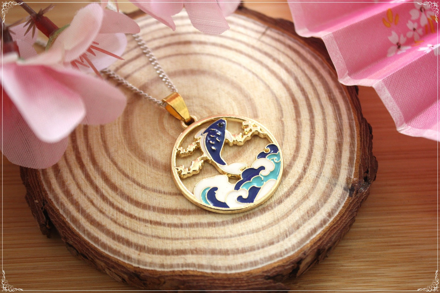 Pendentifs Japon - Carpes Koï - Mont Fuji - Grue japonaise