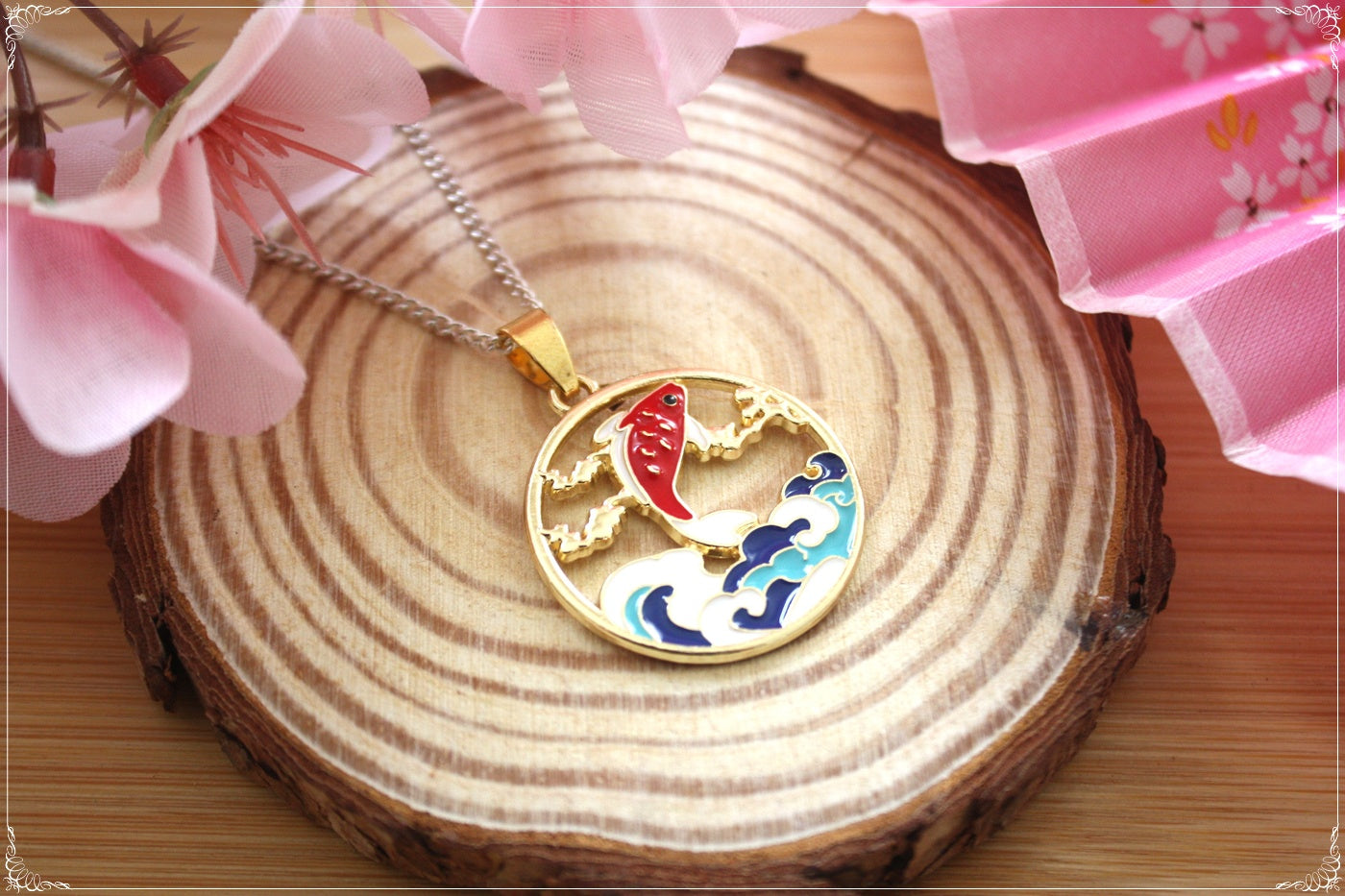 Pendentifs Japon - Carpes Koï - Mont Fuji - Grue japonaise