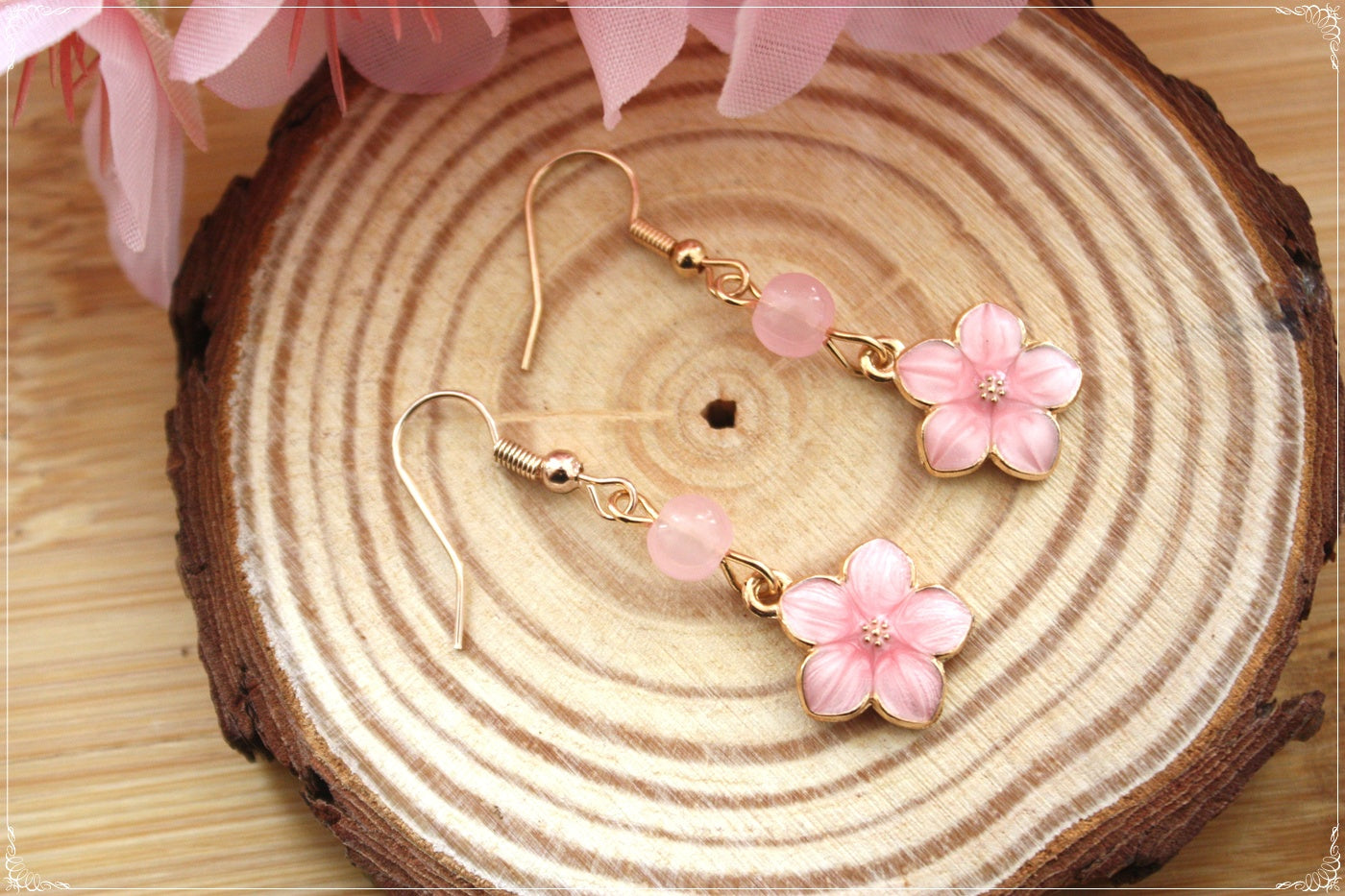 Boucles d'oreilles japon "Sakura" - Fleurs de cerisier