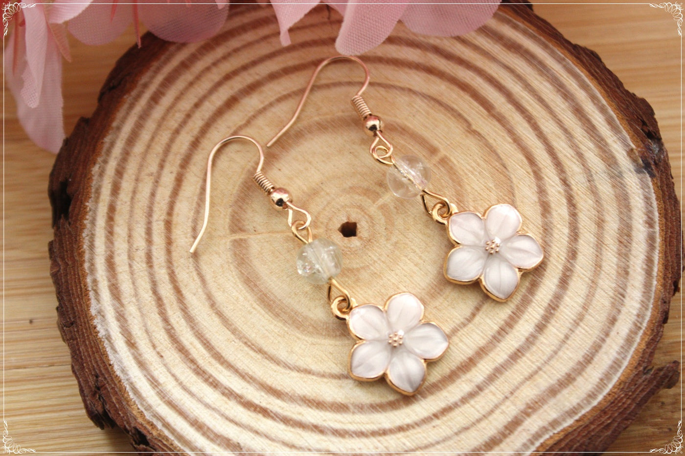 Boucles d'oreilles japon "Sakura" - Fleurs de cerisier