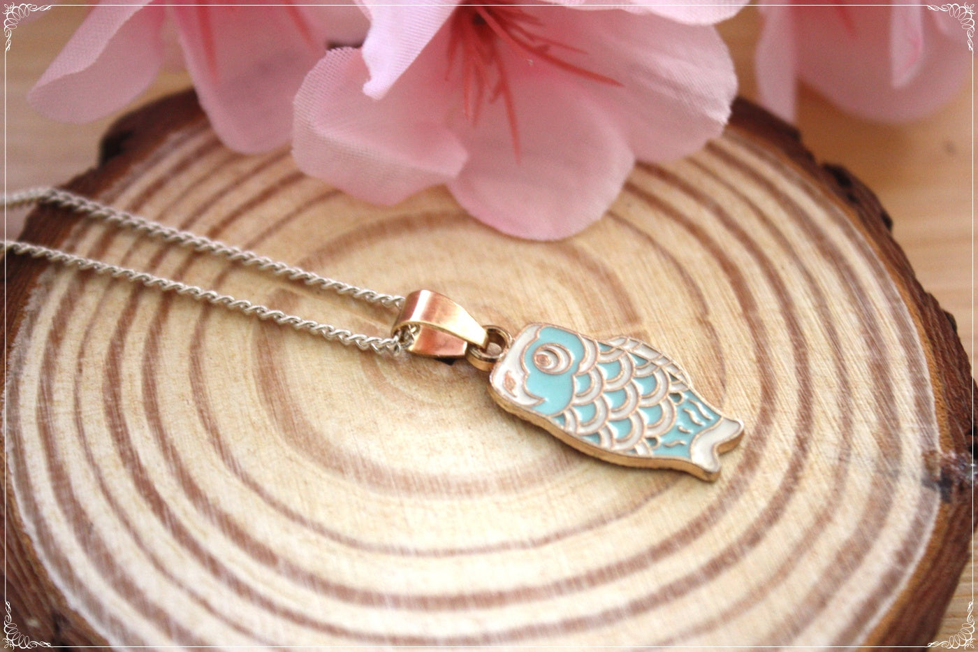 Pendentifs Japon "Mont Fuji - Carpes koï "