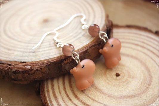 Boucles d'oreilles pendantes capybara