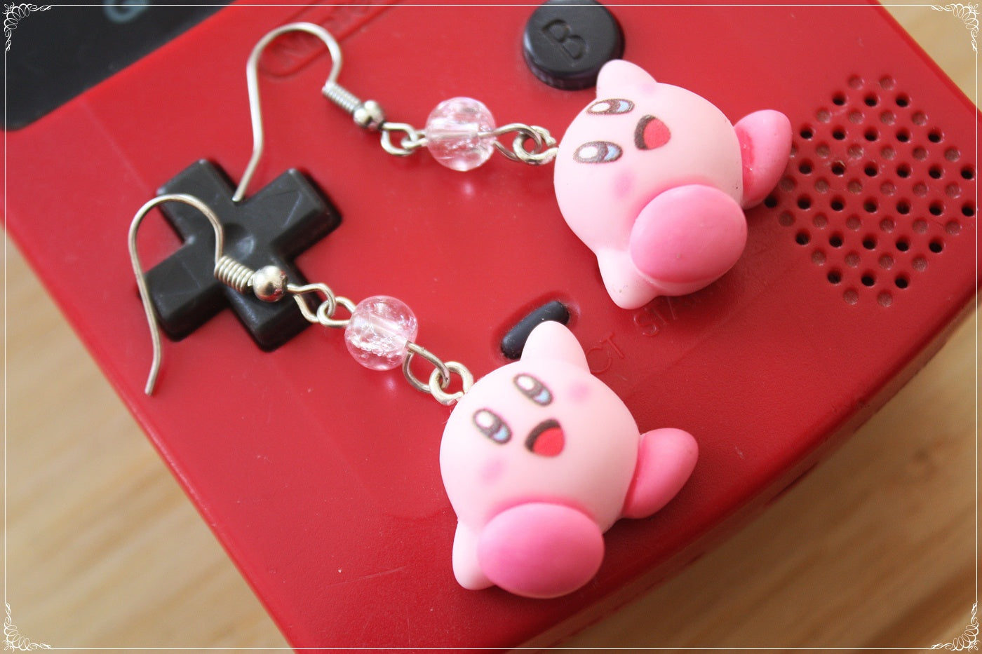 Boucles d'oreilles style "Kirby"