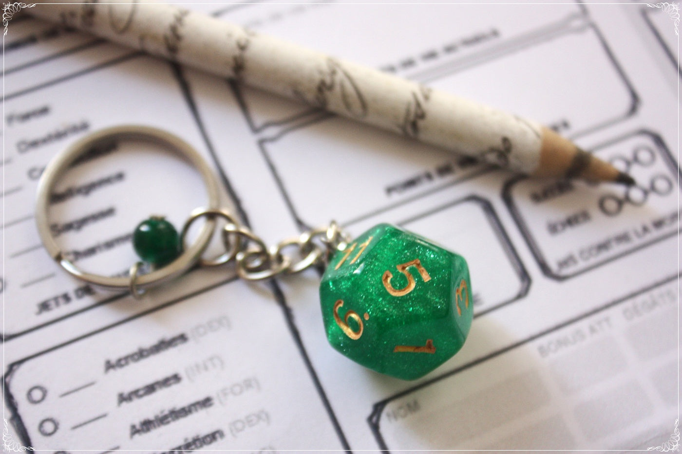 Porte-clés dés jeux de rôle