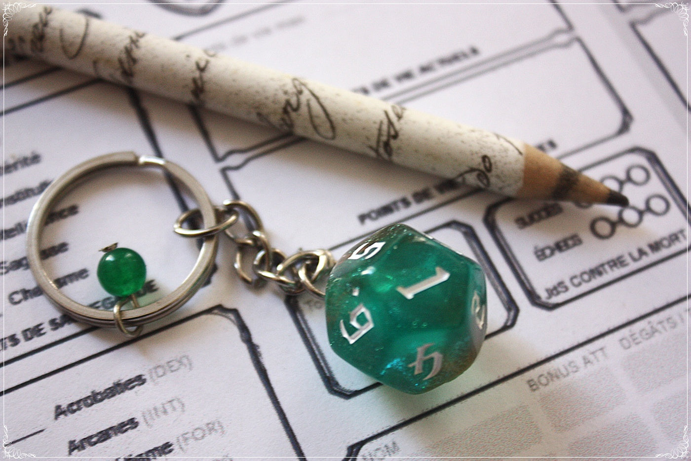 Porte-clés dés jeux de rôle