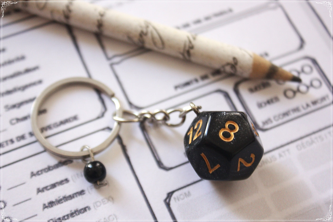 Porte-clés dés jeux de rôle