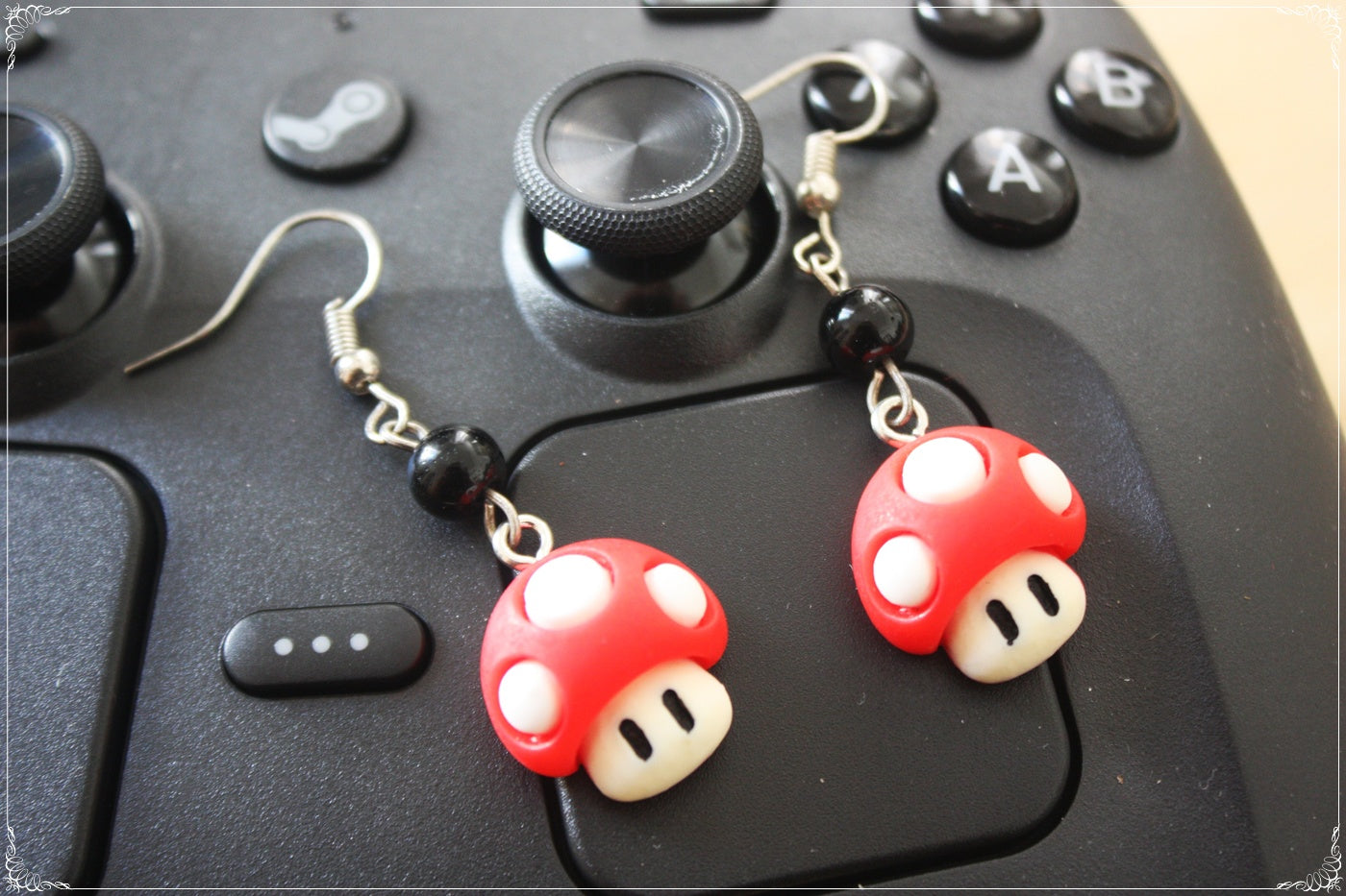 Boucles d'oreilles pendentifs porte-clé Mario Toad