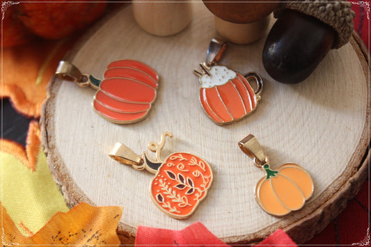 Pendentifs Automne Halloween citrouilles pumpkin spice latte