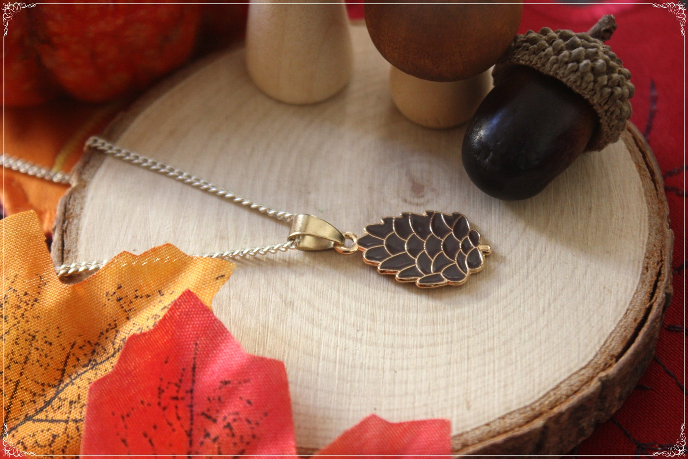 Pendentifs Automne Halloween écureuil champignon gland pomme de pain